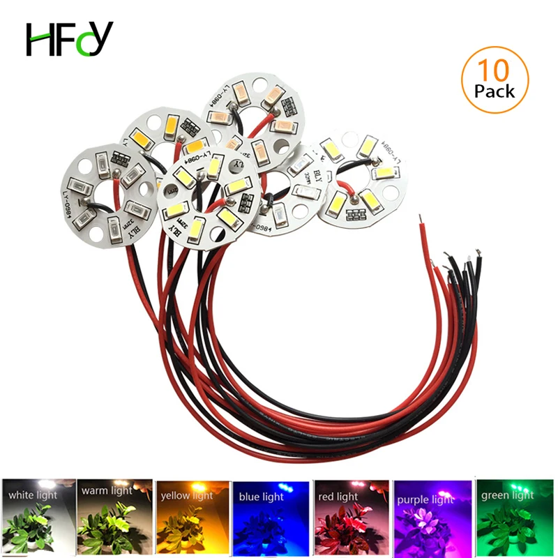 LED 5730SMD 3W 5V Color Lamp Bead Light Board Bulb Round Transformation Light Source Dia 32MM Green Blue Red Purple White Light