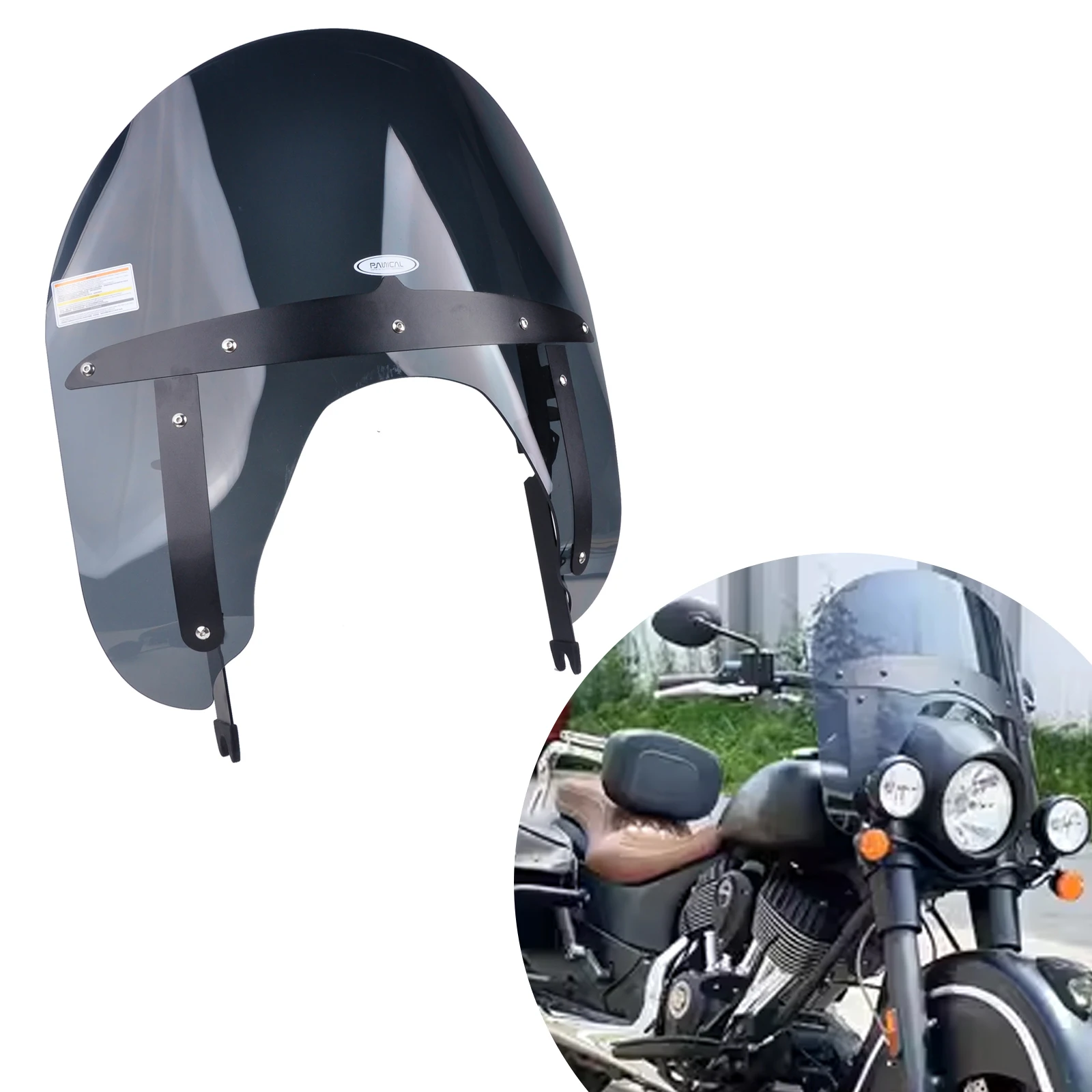 

panical is suitable for Indian Dark Horse Chief Classic Chief 2014-2019 31 inch 25.5 inch high windshield deflector accessories