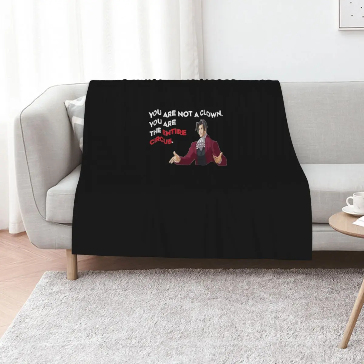 Miles Edgeworth Entire Circus Quote Essential T-Shirt Throw Blanket Loose Moving Kid'S Blankets For Baby Quilt Blankets