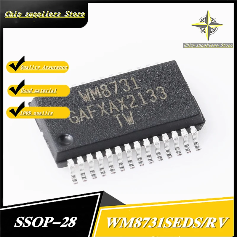 5PCS-20PCS//LOT WM8731SEDS/RV WM8731SEDS/V WM8731S SSOP-28 Codec Chip Brand new original stock