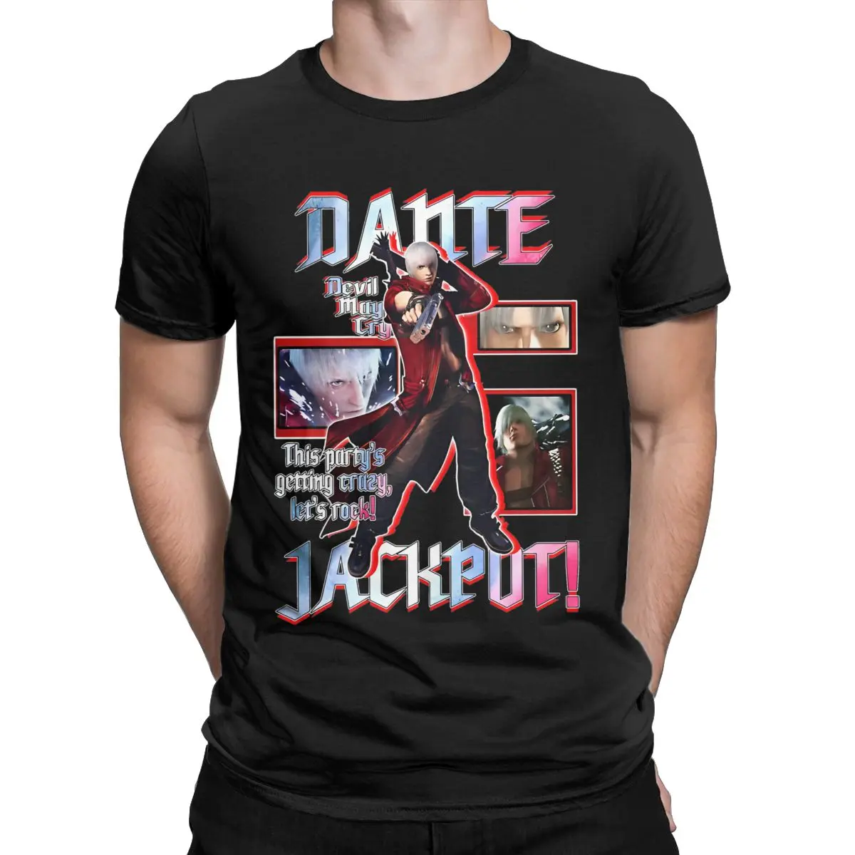 Dante Devils 3 T-Shirts Men Action Game DMC May Cry Hipster Cotton Tee Round Collar Short Sleeve T Shirts Big Size merchandise