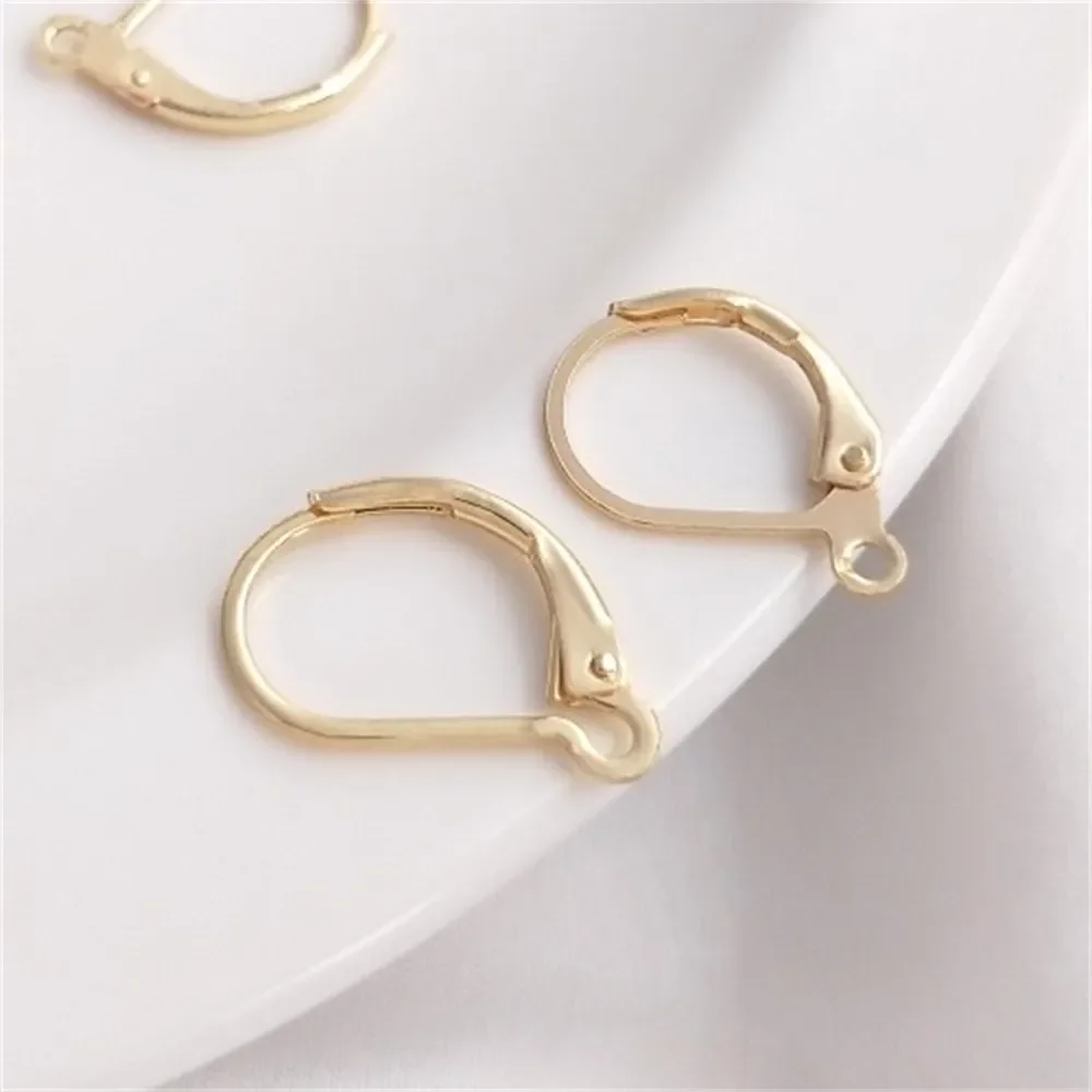 

Earhook 14K Gold-plated Rebound Ear Ring French Ear Hook with Hanging Hand-made Ear Buckle Diy Earrings Ear Jewelry Materials