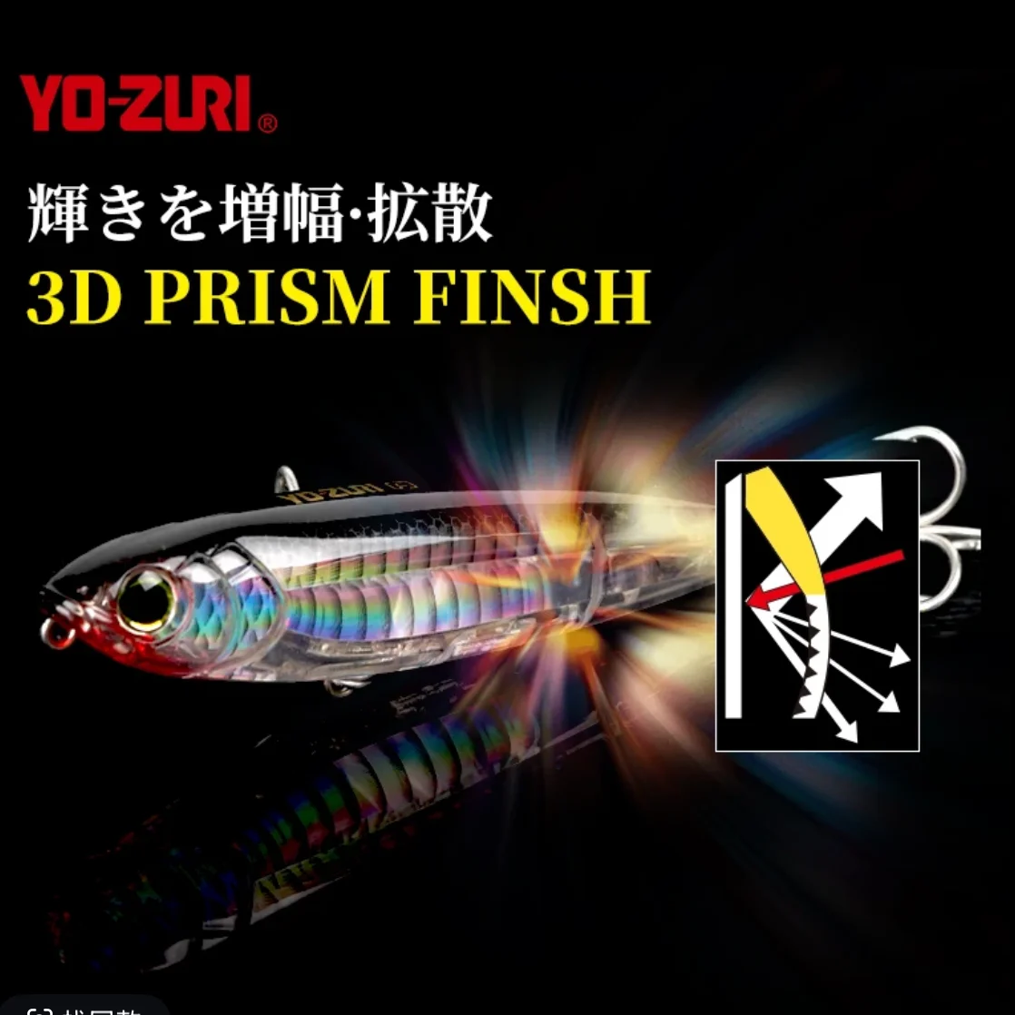 

Japan YO-ZURI 3D Prismatic Refractor Minnow R1409 Bass Warbler Shallow Water Road Runner Fake Lure Hard Bait