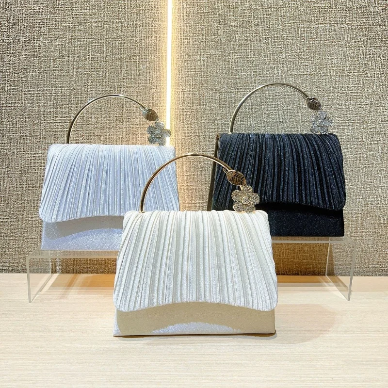 Новинка 2024 года, роскошная плиссированная сумка высокого класса, женские сумки, сумка через плечо на одно плечо, универсальная вечерняя сумка, ручная сумка, сумки для ужина