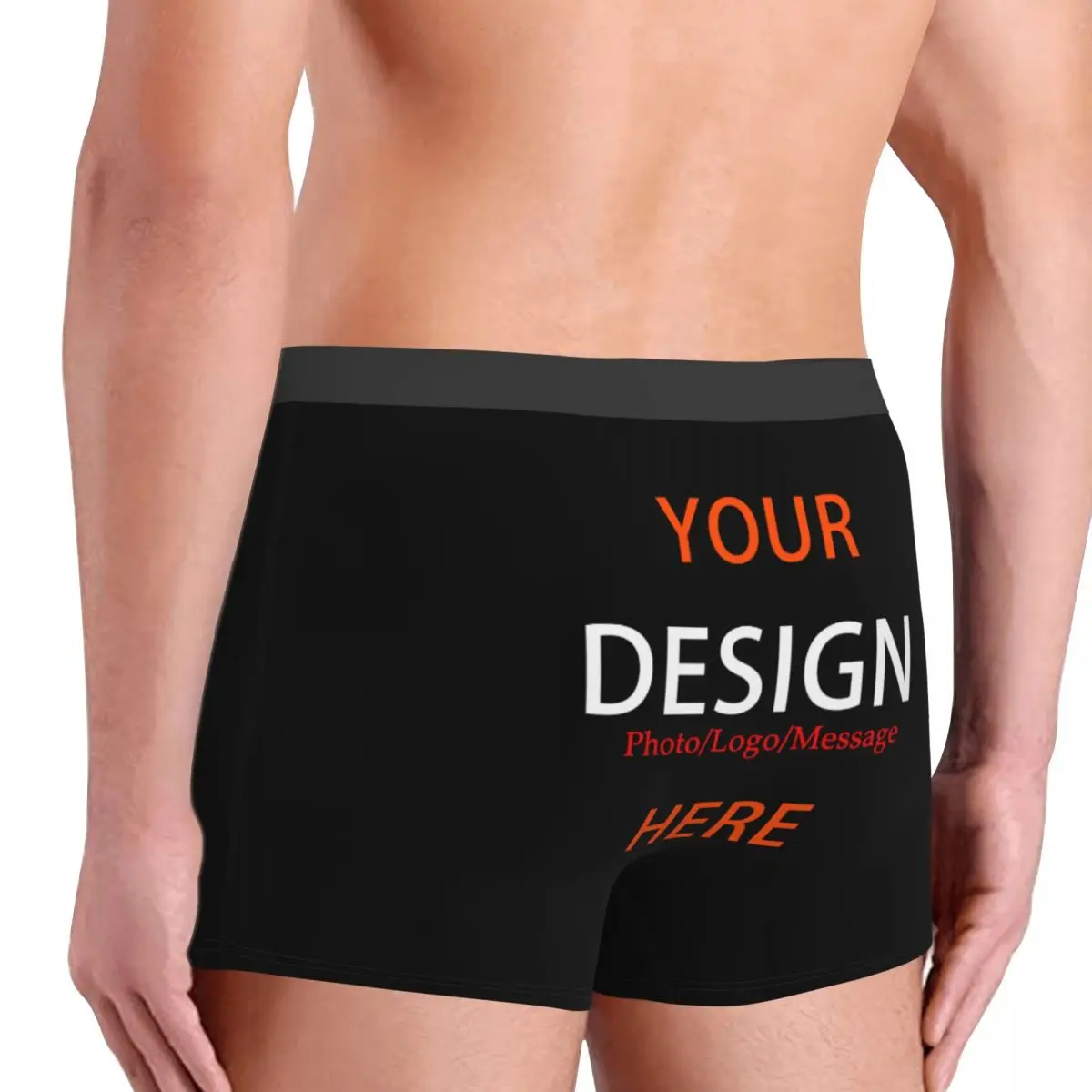 Custom Custom Your Photo Logo Message Underwear Male Printed DIY Design Boxer Shorts Panties Briefs Soft Underpants