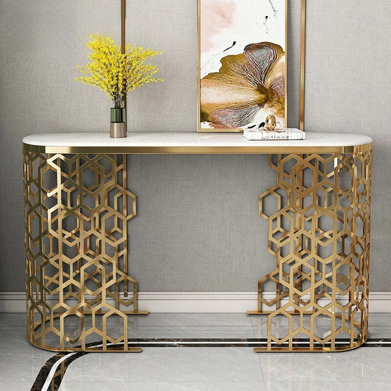 Hotel light minimalist aisle wall partition corridor marble entrance table view table