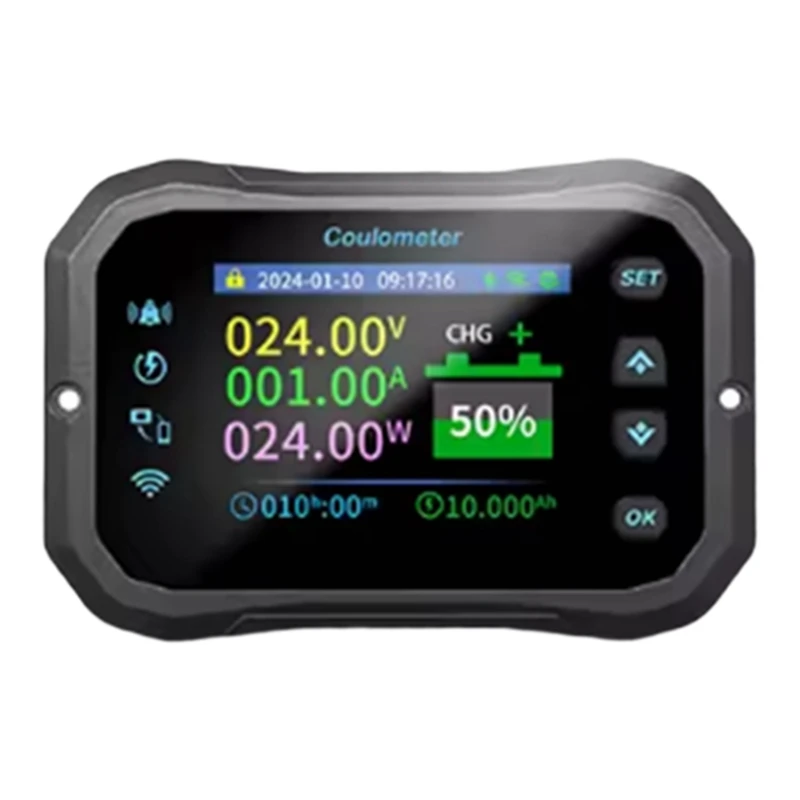 WiFi Coulomb Meter KM160F Power Volt-Ammeter Lithium Lead Acid Battery Capacity Indicator RV Battery Monitor-A22U