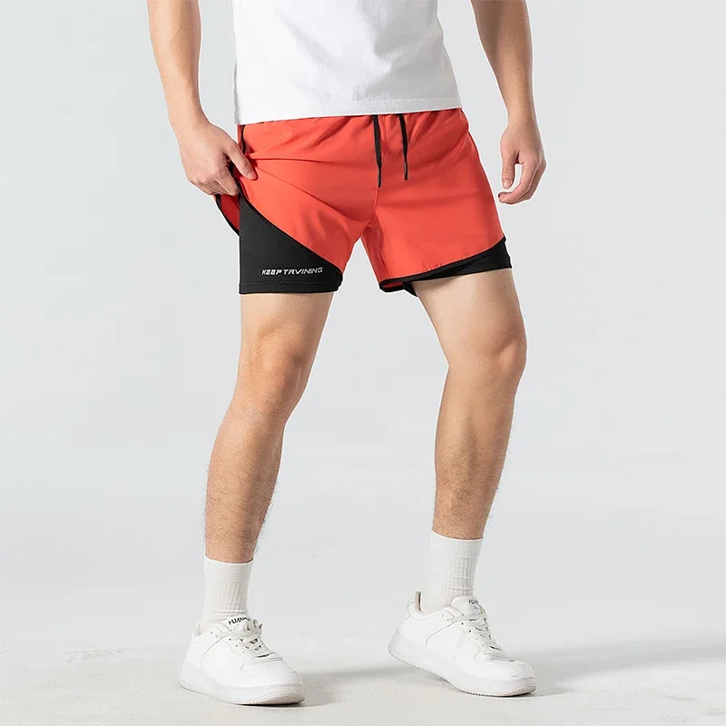 Men New Fashion Trend Sports Casual 3-point Shorts Summer Lightweight High Elastic Breathable Outdoor Fitness Quick Drying Pants