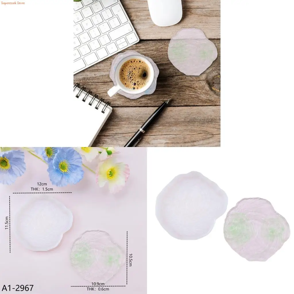 Q5WE Silicone Crafting Mold Jewelry Trays Moulds Decorative Plate Molds Silicone Texture Suitable for Crafing Plate Coasters