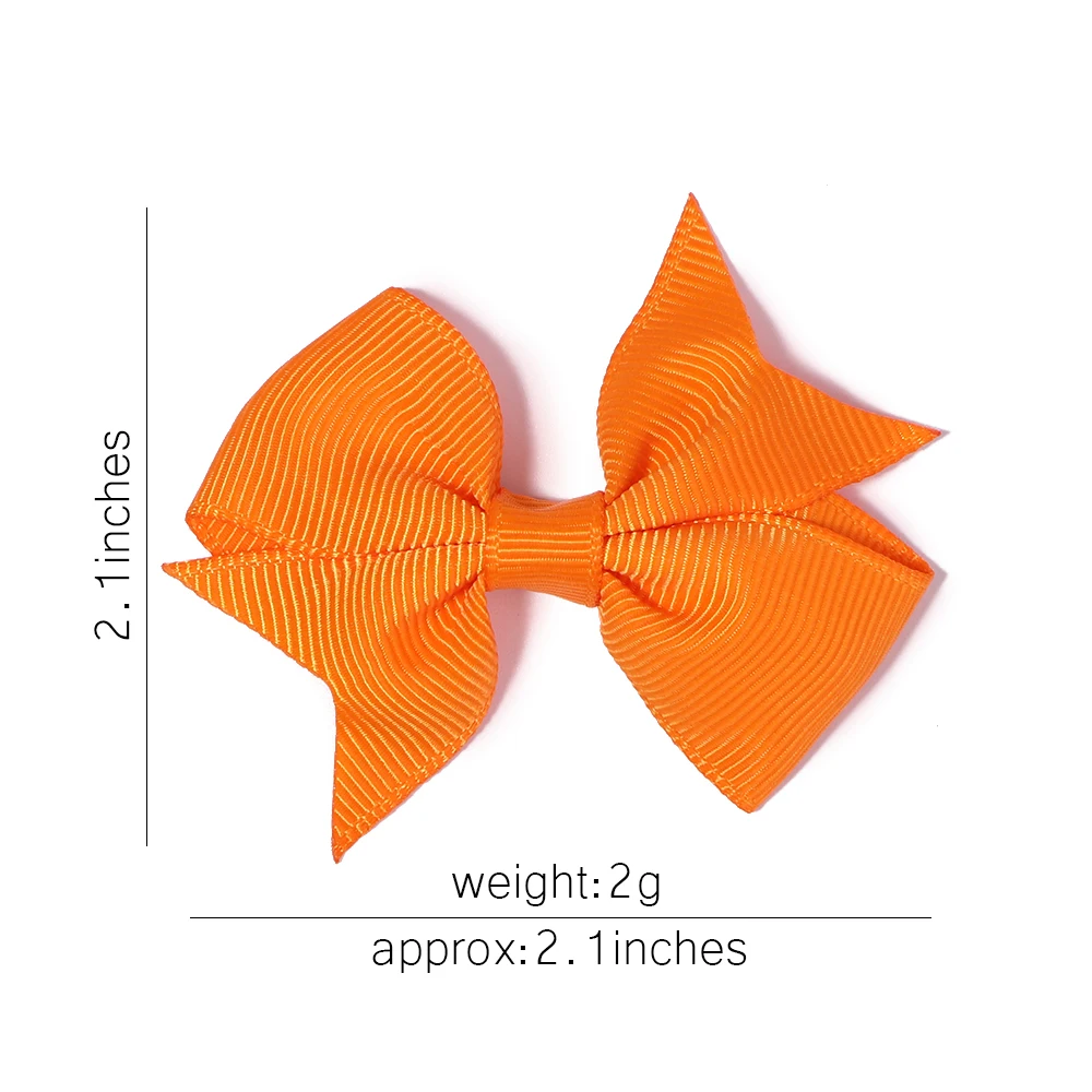 10Pcs/Set New Solid Ribbon Bowknot Hair Clips for Baby Girls Handmade Cute Bows Hairpin Barrettes Headwear Kids Hair Accessories