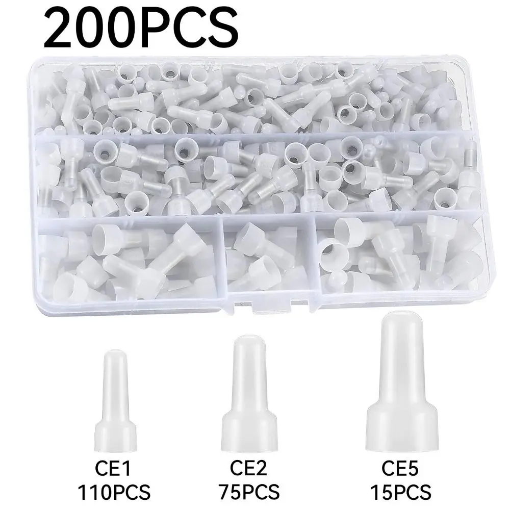 Wire Terminal Nylon Closed End Crimp Caps Insulated Cable Terminals Connectors Closed End Connectors Car Audio