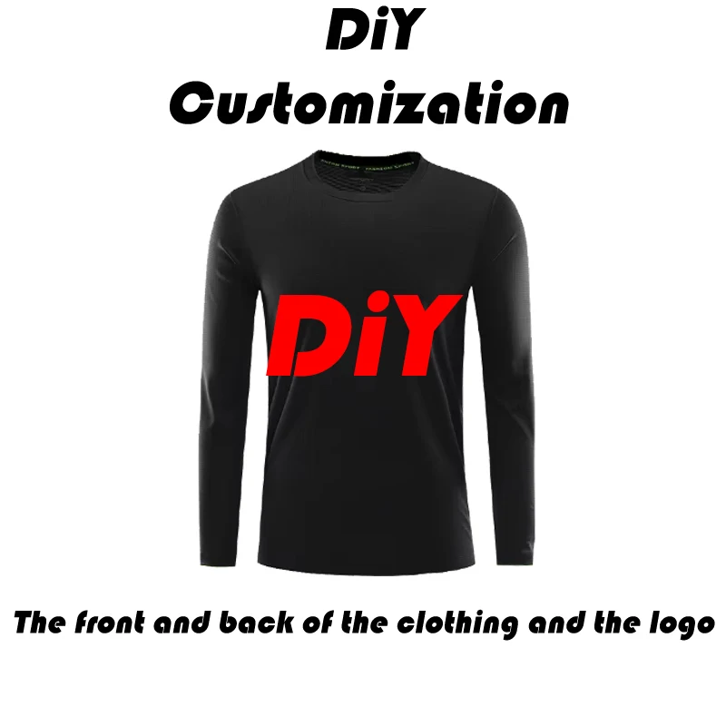 

New Spring Autumn Customizable Long-sleeved T-shirts Loose Breathable HD 3D Printed Tops Autumn Quick-drying Fitness Sportswear