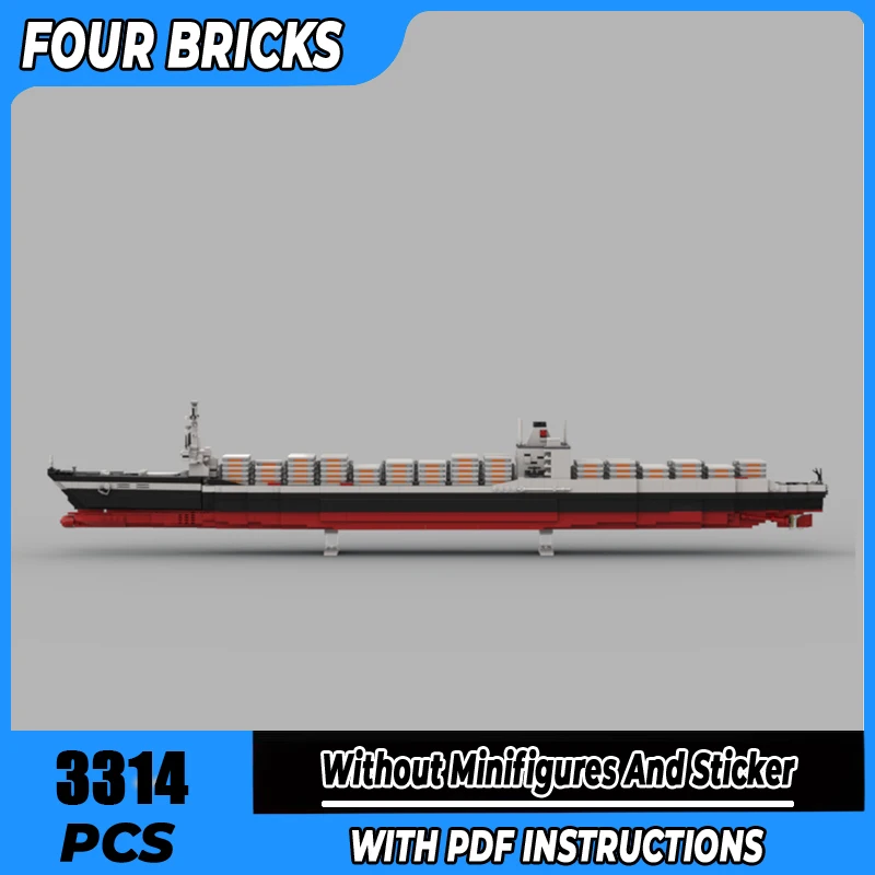 

Ocean cargo ships Moc Building Blocks SS SeaLand McLand Technology Modular Bricks Model Gifts Christmas Toys DIY Sets Assembly