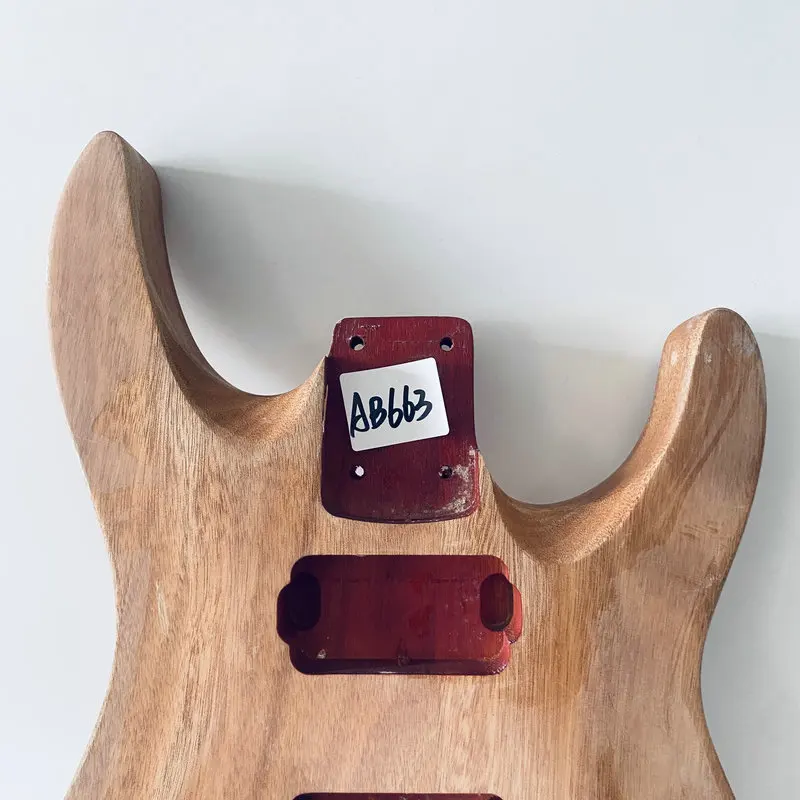 AB663 Custom Order Natural Color Solid Redwood Unfinished Electric Guitar Body 2 Humbucker Pickups Right Hand DIY Guitar Parts