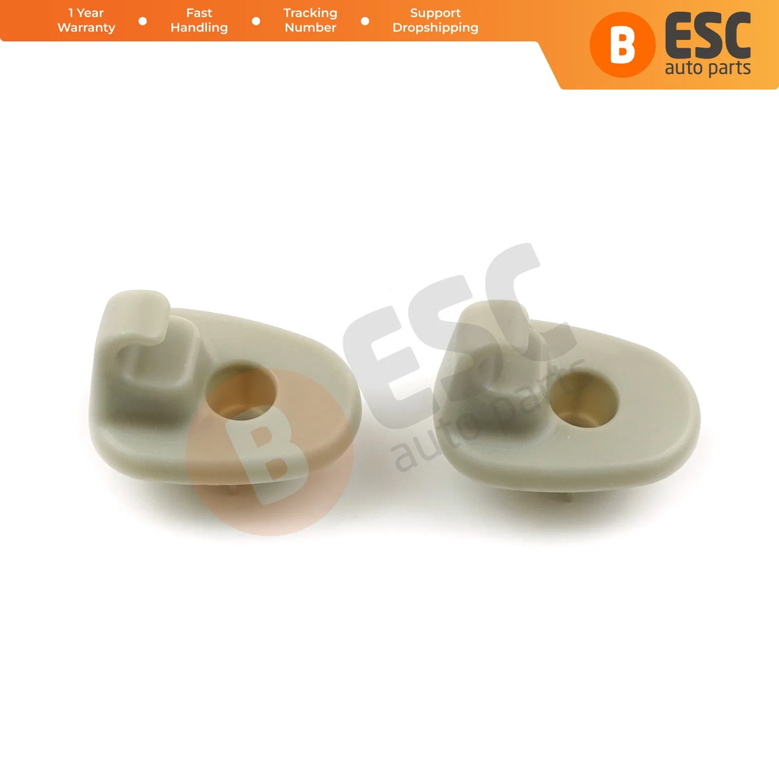 ESC ECF2500 2 Pieces Sun Visor Clips Retainer 1AR26BD1AA For Jeep Liberty 2005 2012 Dodge Nitro 2008 2012