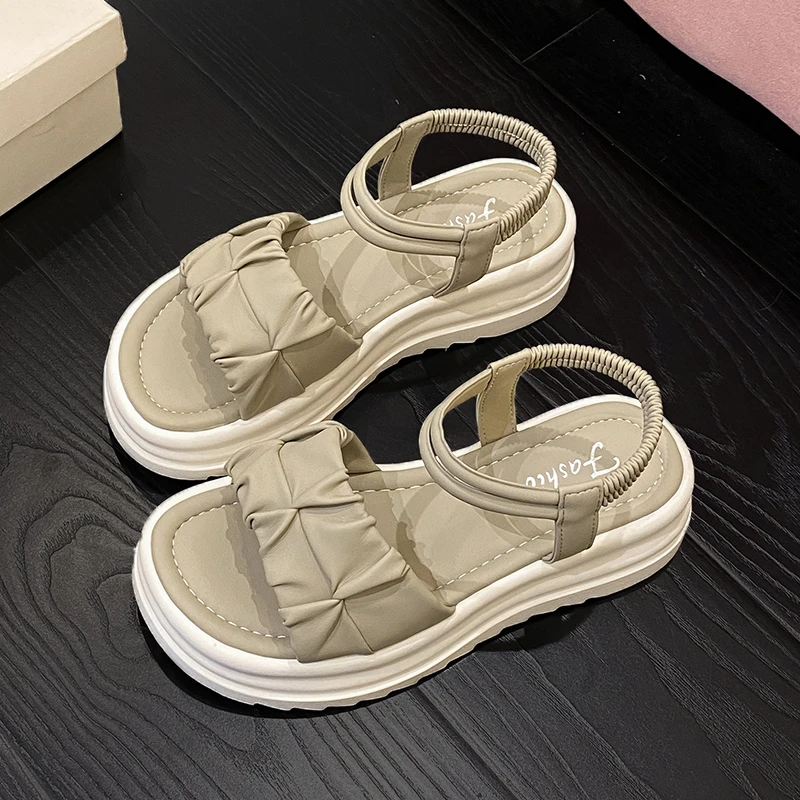 

Women's Non-Slip Platform Sandals 5cm Thick Sole Comfort Fit Breathable Cushioned for Walking Daily Wear Durable Rubber Outsole