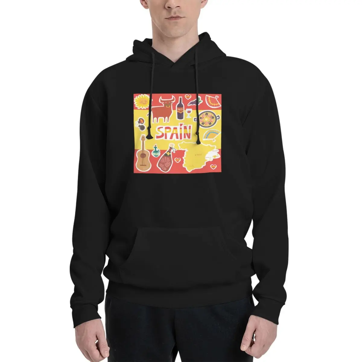 Classic Spanish Culture Spain Pride Hoodies Hip Hop Pullover Autumn Winter Men's Women's Sweatshirts Long Sleeve Tops