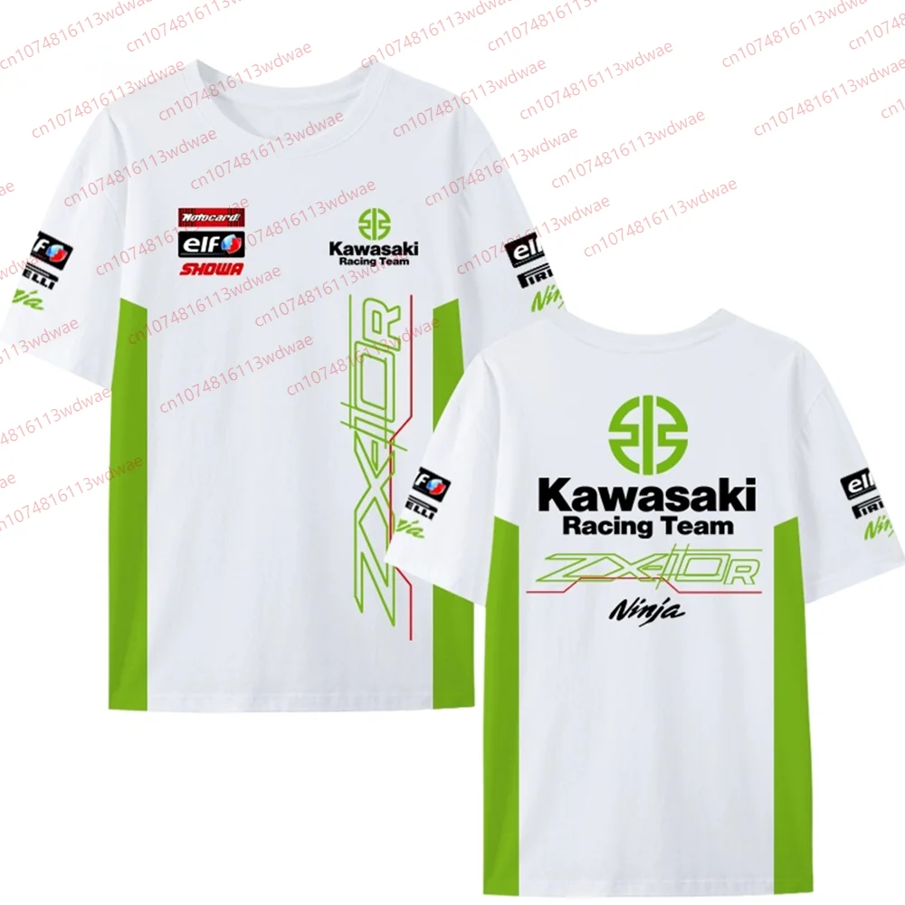 

Kawasaki Racing Team T-Shirt Summer Men Cycling Motocard T-Shirt Classic Vintage Off-road cycling suit Motorcycle Jersey kit