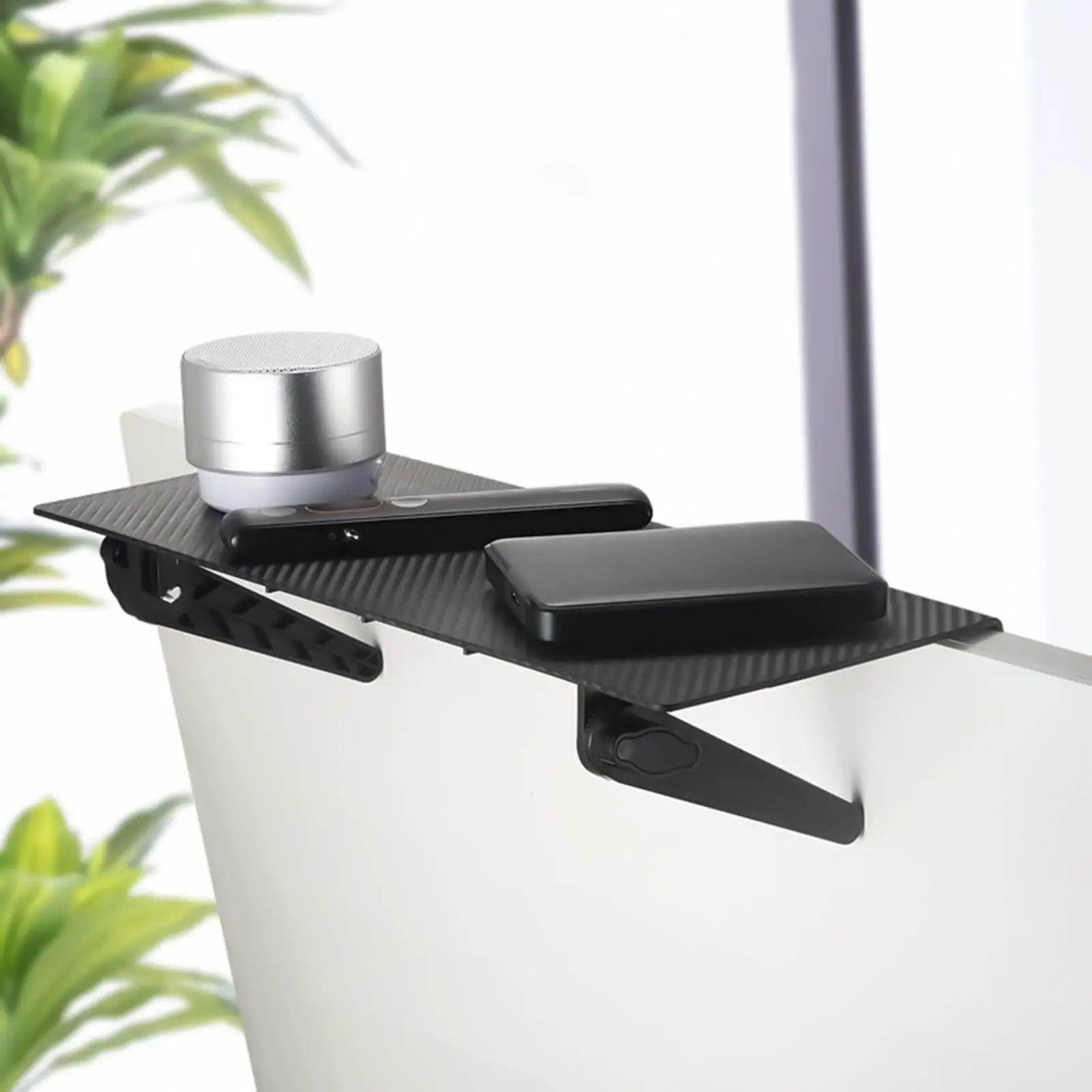 TV Shelf For Cable Box 13in DVD Player Shelf Adjustable Monitor Display For Laptop Electronics Media Console Box Soundbar Router