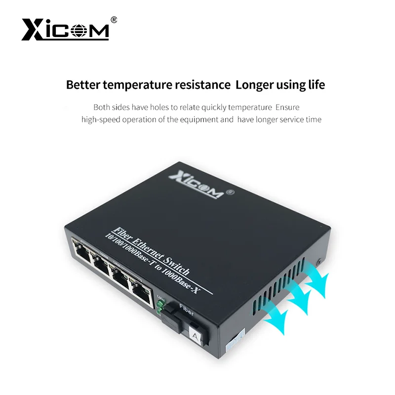 Imagem -06 - Transceptor da Fibra do Gigabit Porto da Fibra Rj45 20km Único Modo Optica Ethernet Interruptor de Fibra Gigabit Conversor