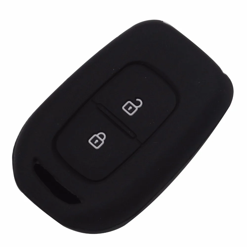 jingyuqin 2B Remote Silicone Key Case Cover For Renault Scenic Master Megane Duster Logan Clio Captur Laguna Fluence 2016 2017