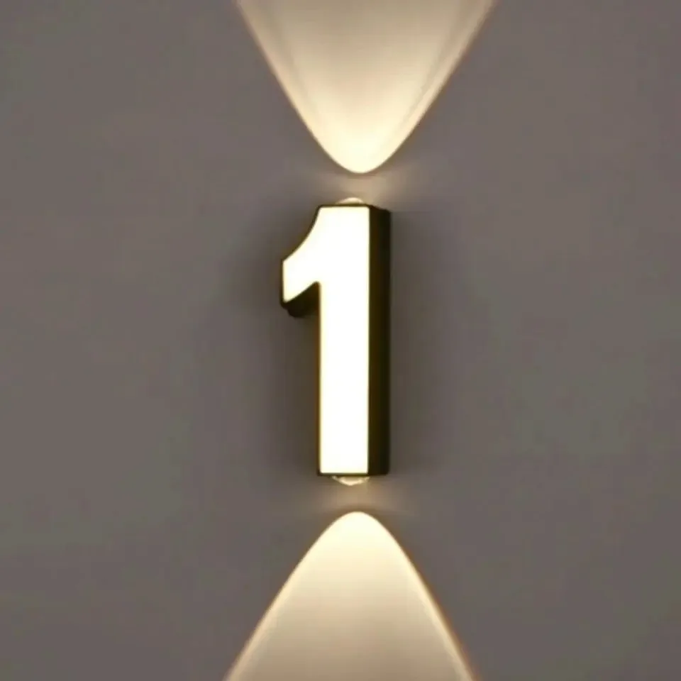 LED Wall Lamp House Number Light Indoor&Outdoor IP65 Waterproof Signs light Aluminum Porch Garden Lights