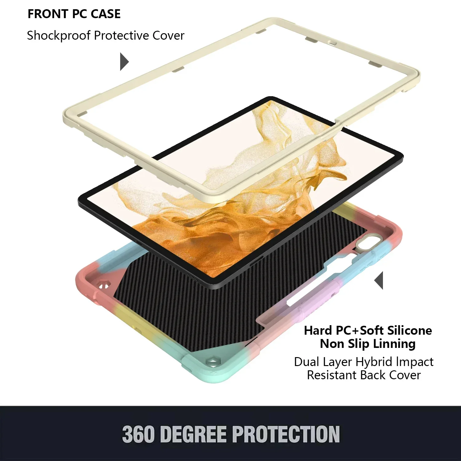 

Чехол-подставка с бабочкой для Samsung Tab S9 S8 S7 Plus S10 FE A9 A8 S7fe, противоударный жесткий чехол с подставкой для планшета, чехол Funda