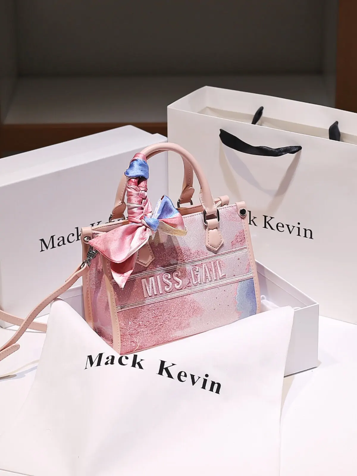 luxury-and-versatile-handheld-tote-bag-with-delicate-scarves-decoration-and-unique-contrast-color-women's-fashion-crossbody-bag