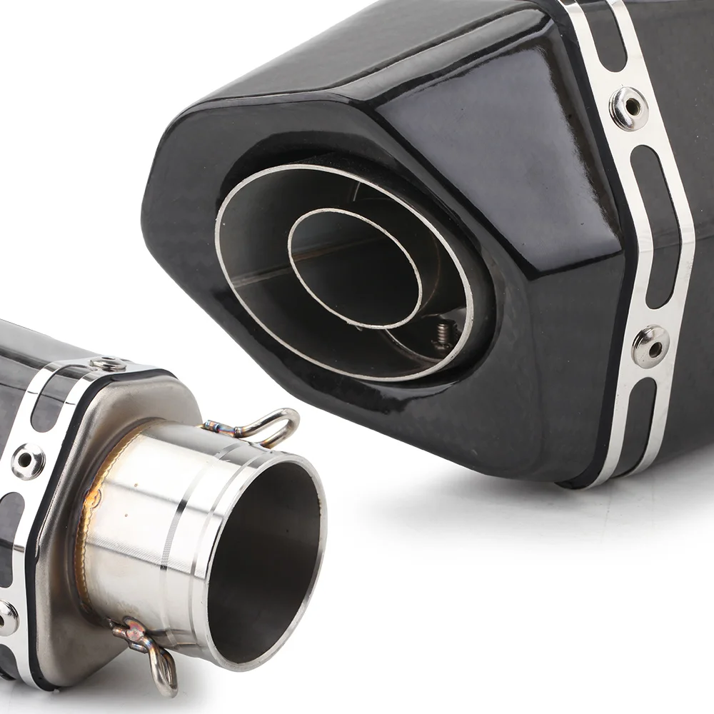 51mm Inlet Universal Motorcycle for Exhaust Muffler FZ1 R6 R15 R3 ZX6R ZX10 Z900 1000 CBR1000 GSXR1000 B10