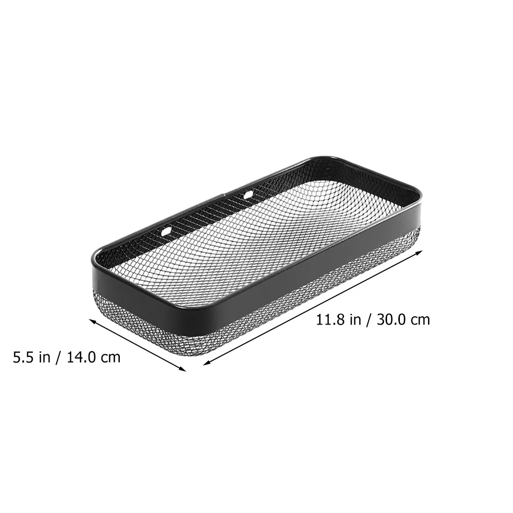 1Pcs Punch-Free Wall Mount Shower Basket Rustproof Metal Bathroom Storage Organizer Adhesive Kitchen Shelf Mesh Design