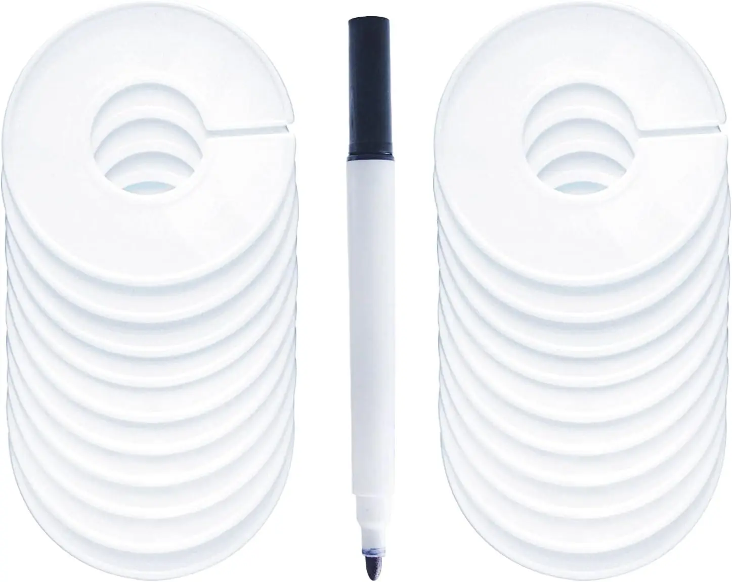 

Набор из 20 белых разделителей для шкафа с маркером для организации одежды