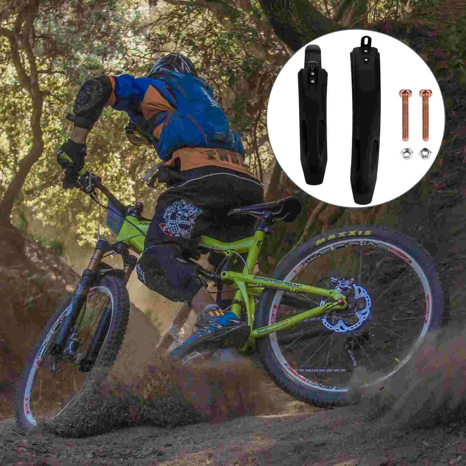 

2 Pcs Bicycle Bike Rear Mud Guard Bicycles Electric For Mountain Guards Pp Mudguard