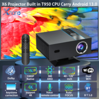 Xnano X6 New Product Projectors Full HD 1080P 380 ANSI Lumens Video Home Theater Android 13 5G WiFi BT5.2 LED Beam Projector
