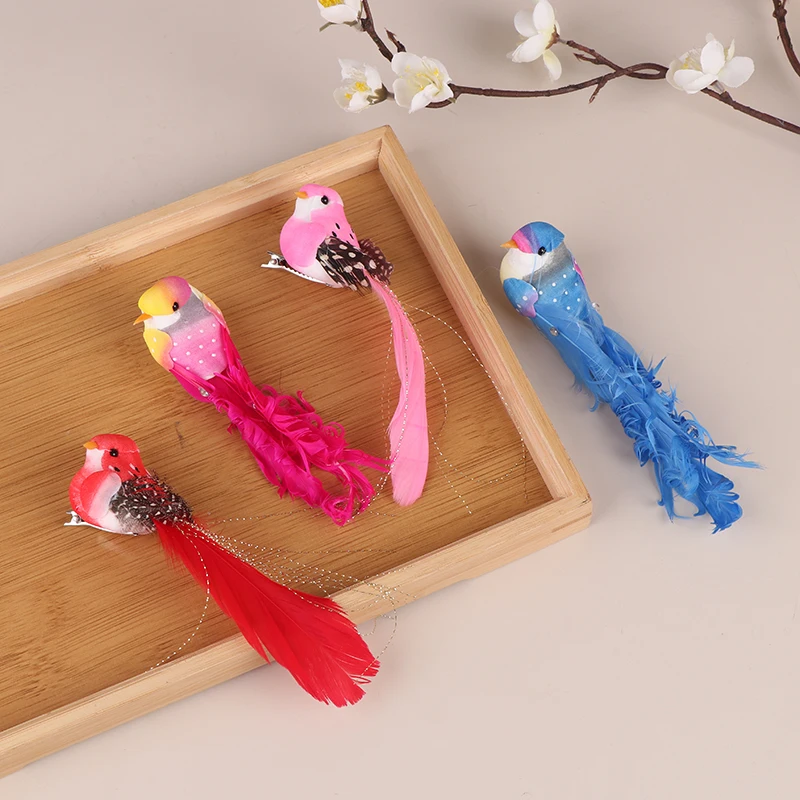ランダム人工鳥、偽の泡、動物のシミュレーション、羽毛、モデル、DIY、結婚式、家、庭、装飾