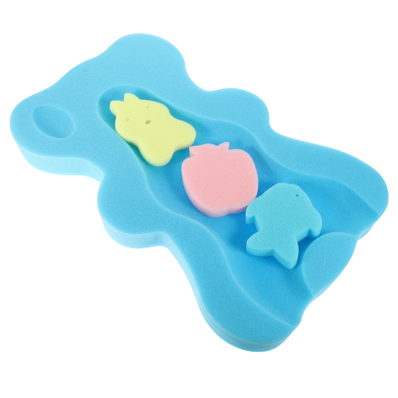 5 سنتيمتر السماء الزرقاء حمام الطفل الإسفنج حصيرة عدم الانزلاق لينة سميكة وسادة دعم رئيس الرقبة الظهر التجفيف السريع الوليد حمام مقعد حصيرة #5