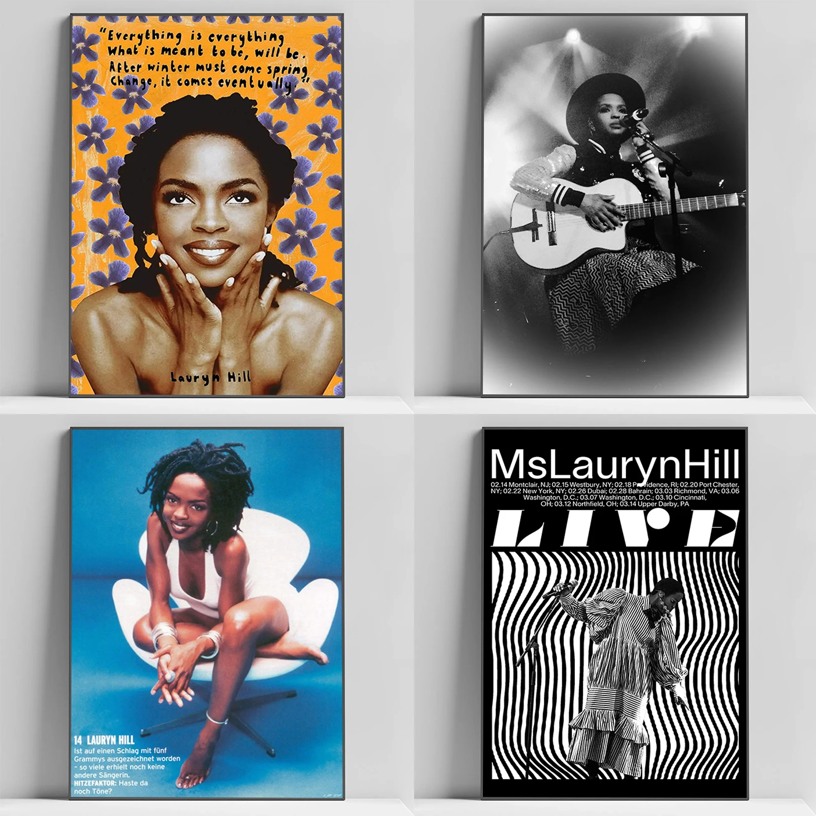 

American Singer Lauryn Hill Poster Decoration Pictures Room Wall Art Painting on Canvas Home Decor Decorative Paintings Posters