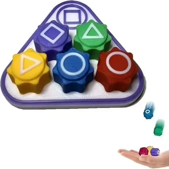3D Printing Calamari Game Dice Party Game Props Vierkante Cirkel Driehoek Afdrukken Bar Games Party Props Koreaanse Film Play Game