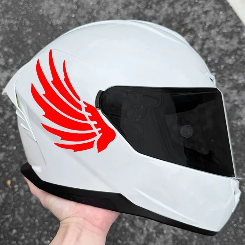 1Pair Cool Wings Motorcycle Helmet Stickers Waterproof for DIY Motorbike Feul Tank Scooter Modification Vinyl Decals Universal