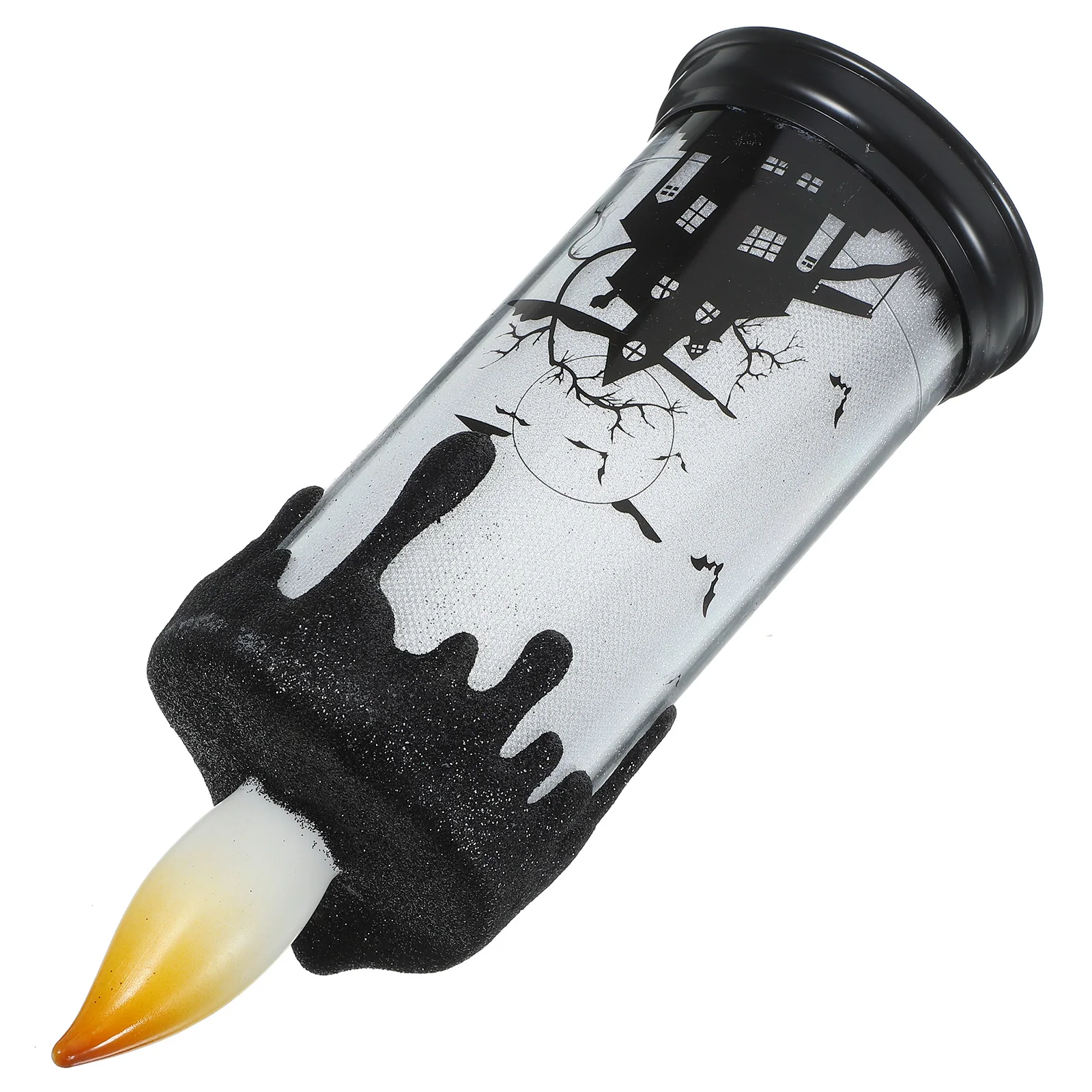 1pc Led Electronic Lights Halloween Atmosphere Decorative Glowing Candles Powered Night Lamp For Indoor