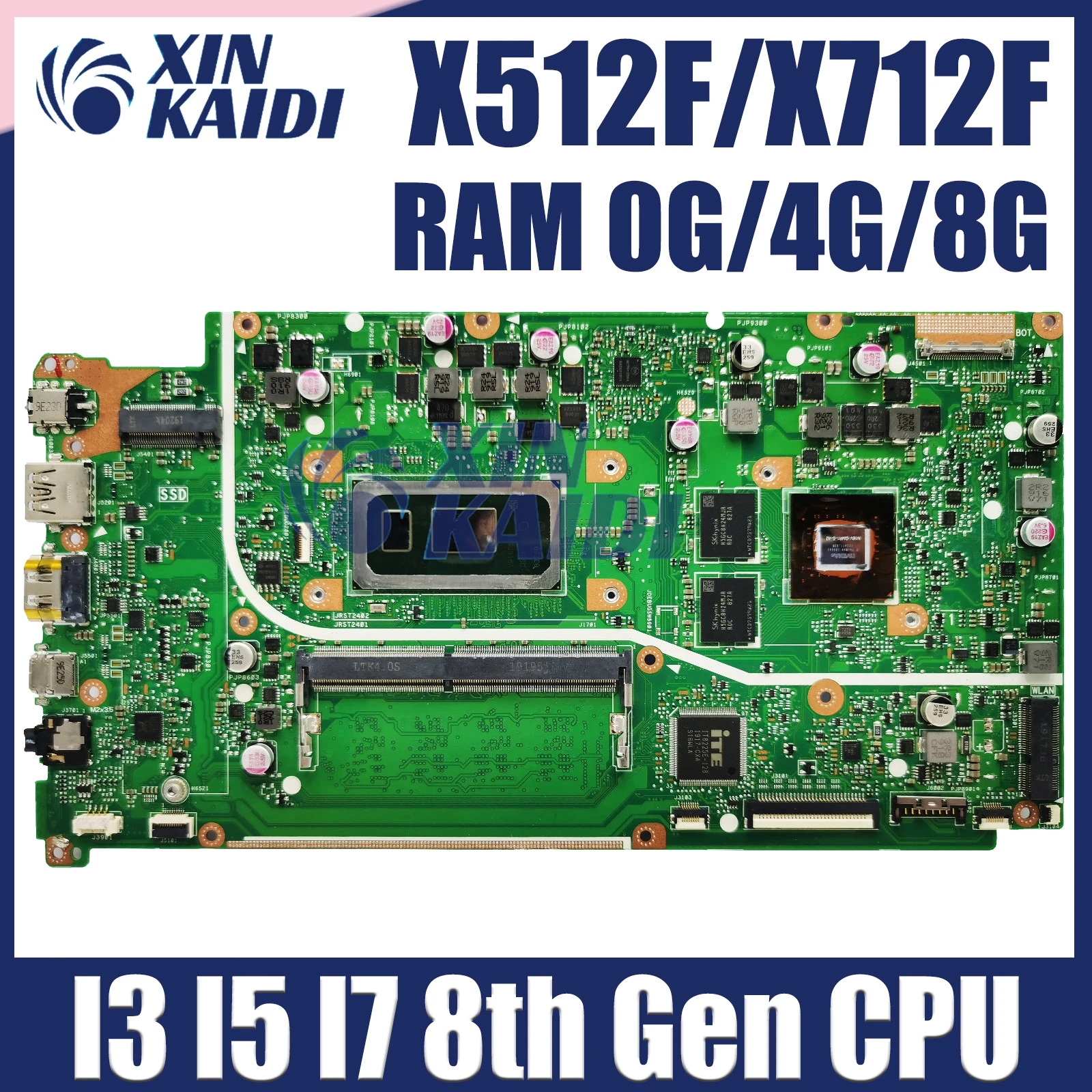 

X512FA Mainboard For Asus VivoBook X512FB X512FF X712FA X512FJ X512FJG Laptop Motherboard With I3-I5-I7/8th 4GB/8GB-RAM V2G