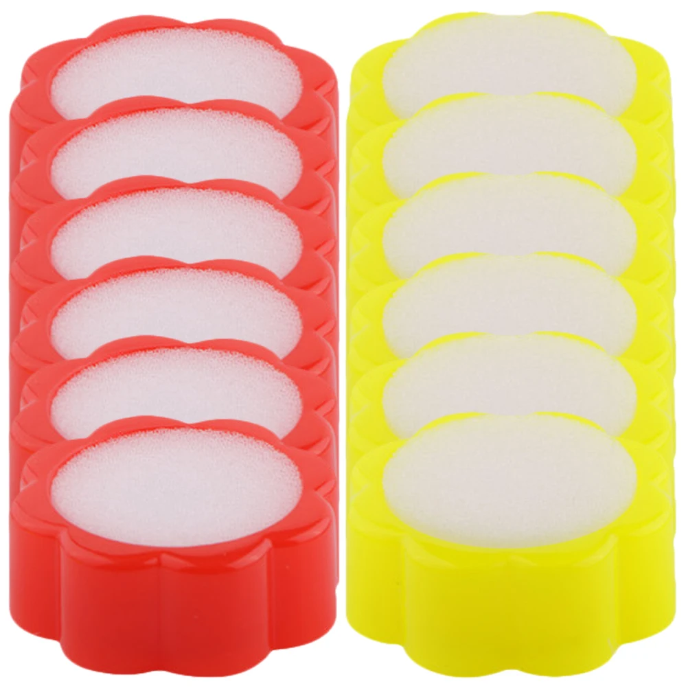 12pcs Sponge Finger Moistener Fingertip Daubers Tool PP Paper Sorting Office Bank Supermarket Counting Envelopes Stamp Pad