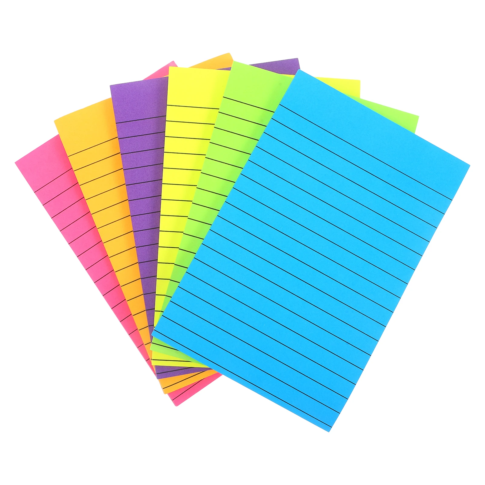 

Fluorescent 6 Books Creative Memo Index Cards Self stick Notepads Office Home Wall Blackboards Computers Desks