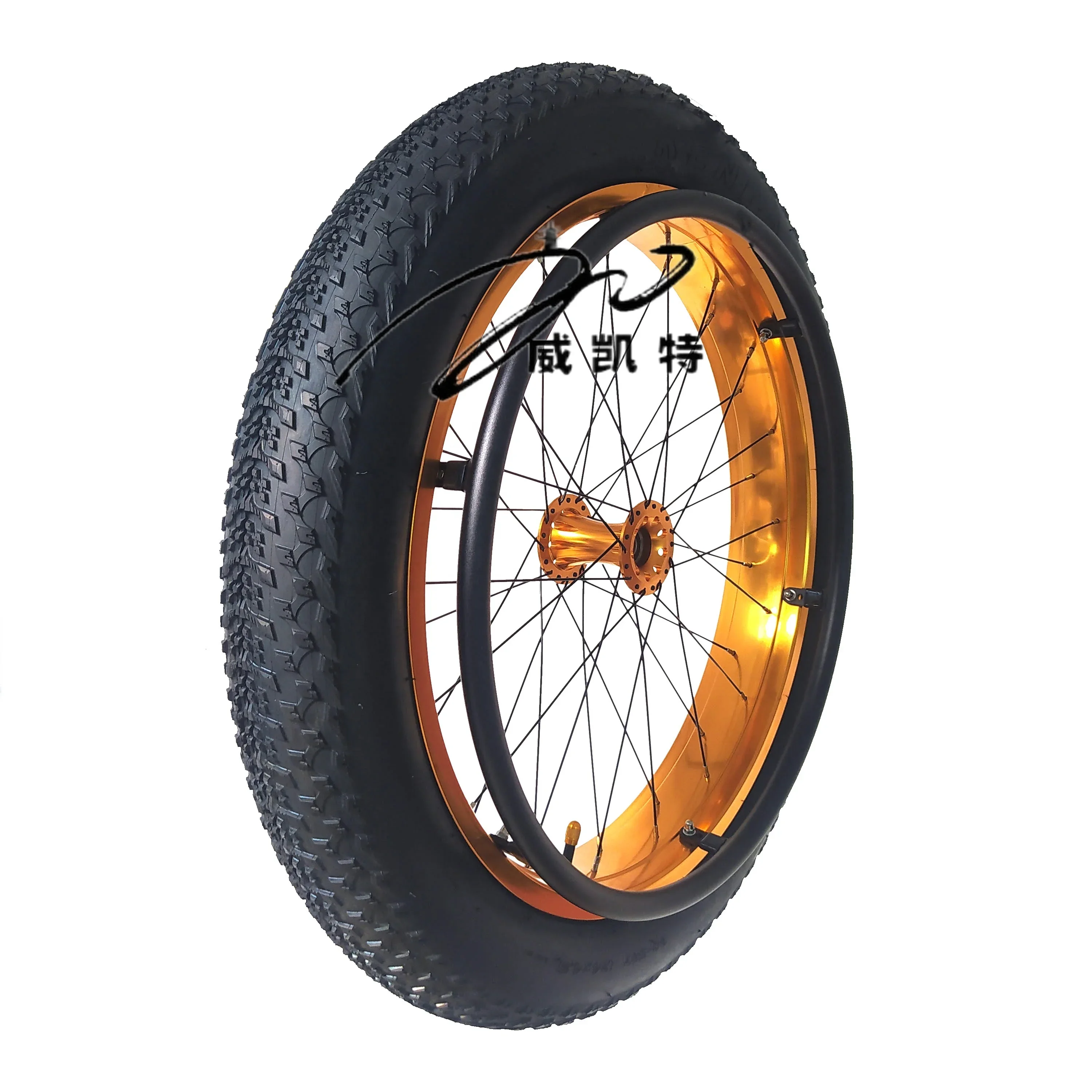 24 Inch Beach Wheelchair Wheels RW240242MA Aluminum, Stainless Steel, Rubber