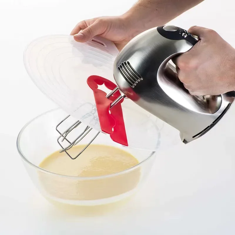 Picture 4: Beat Eggs Mixer Cover Splatter Guard Whisk Mixing Bowl Lid Silicone Anti Splash Cover Cooking Supplies for Kitchen
