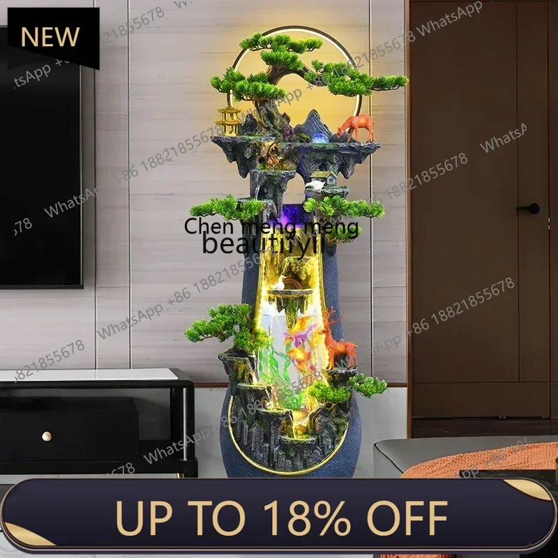

P178 ltOpening Chinese-style water ornaments restaurant landscape fish tank home display floor-to-ceiling water fountain