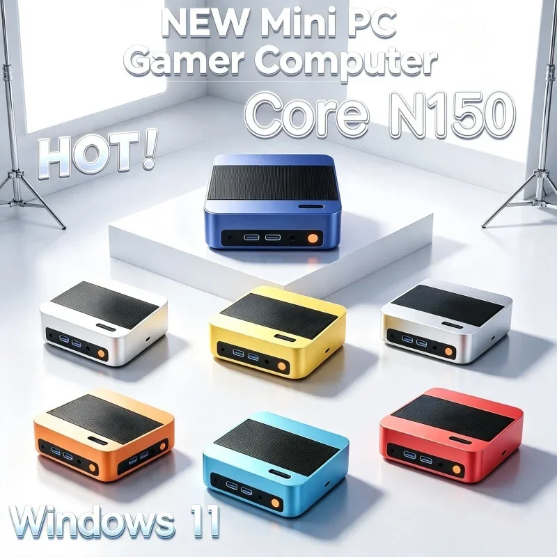2026 Compact Core N150 MINI PC Windows 11 Smooth Touch Pocket Sized RAM 1TB SSD WIFI 6 BT5.2 4K HD Mini Gaming Office