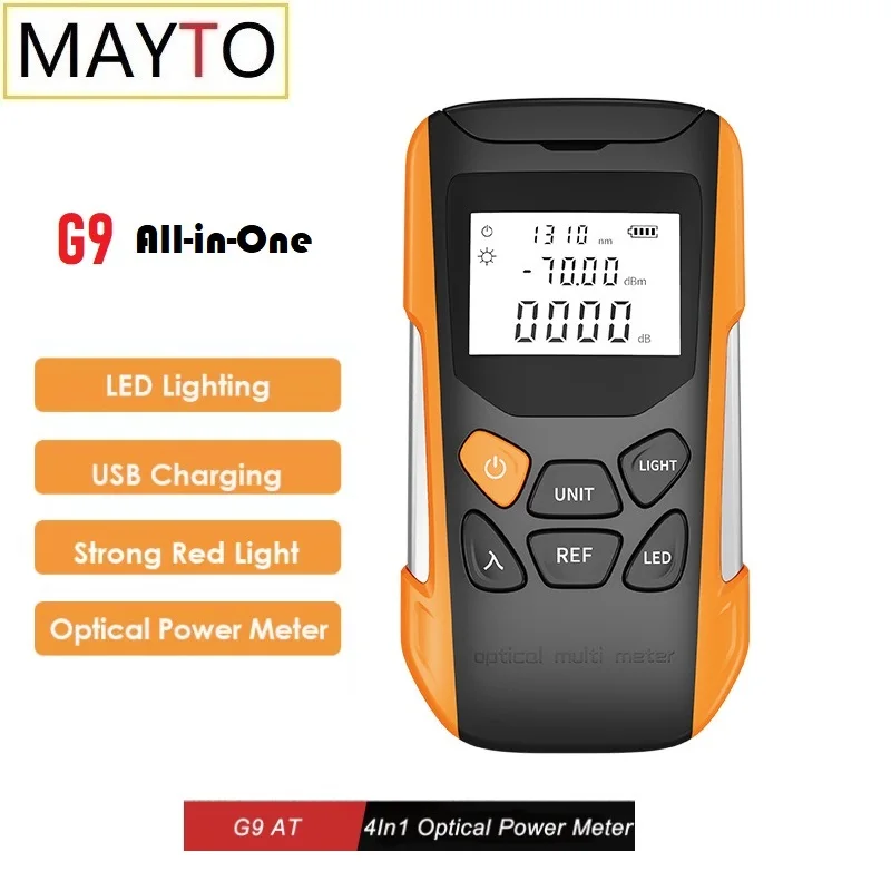 

Rechargeable Optical Power Meter Visual Fault Locator Network Cable Test Lighting Optic Tester VFL with Red Light Laser OPM