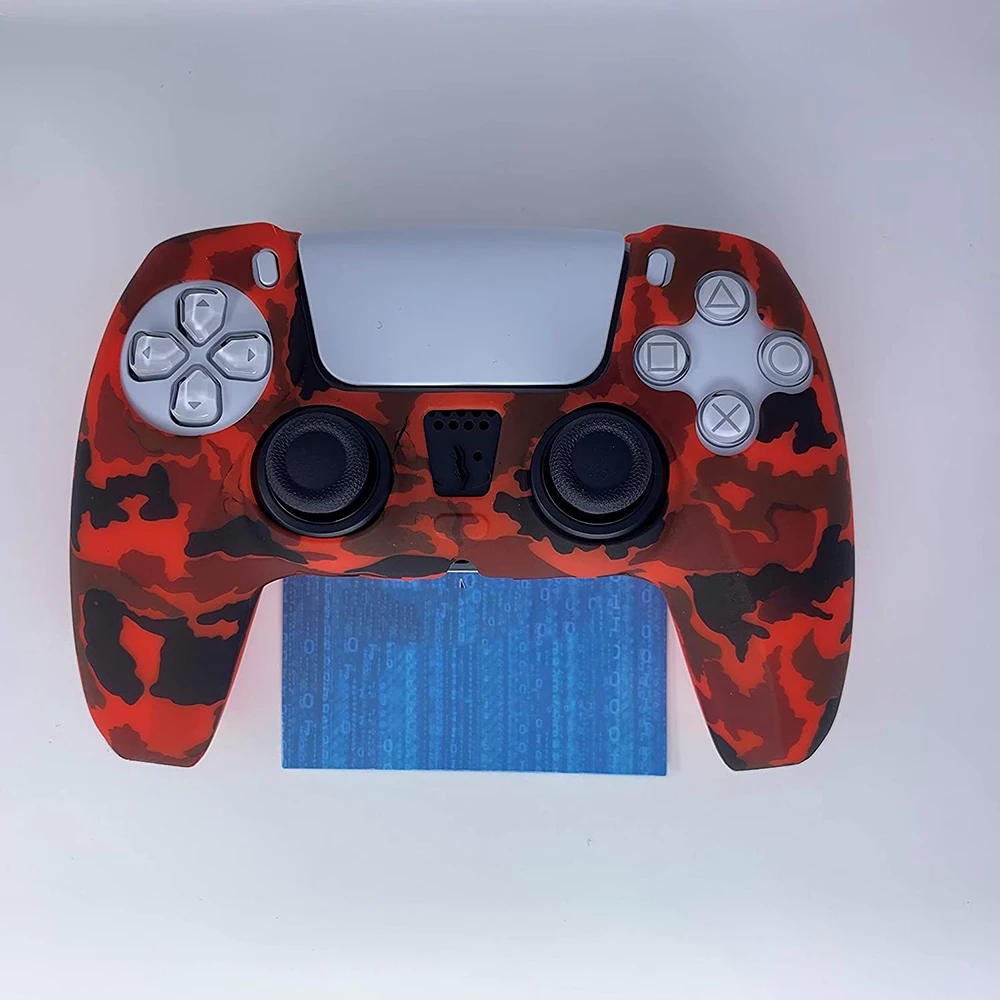 PS5 Controller Case Silicone Rubber Protective Case Cover For Playstation 5 Accessories with Non-slip Cover Thumb Grip Caps