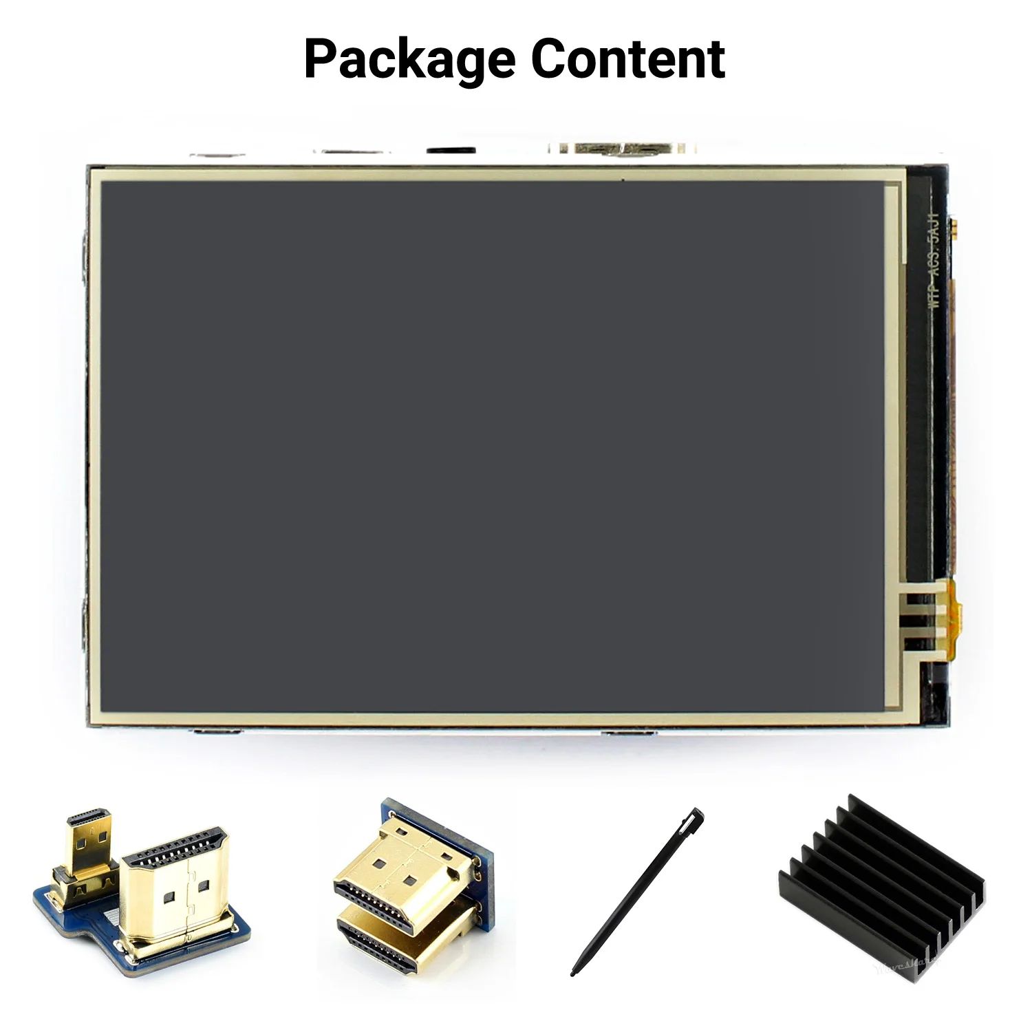 Waveshare 3.5inch HDMI LCD Resistive Touch Screen 480x320 High Resolution HDMI interface IPS Screen Designed for Raspberry Pi