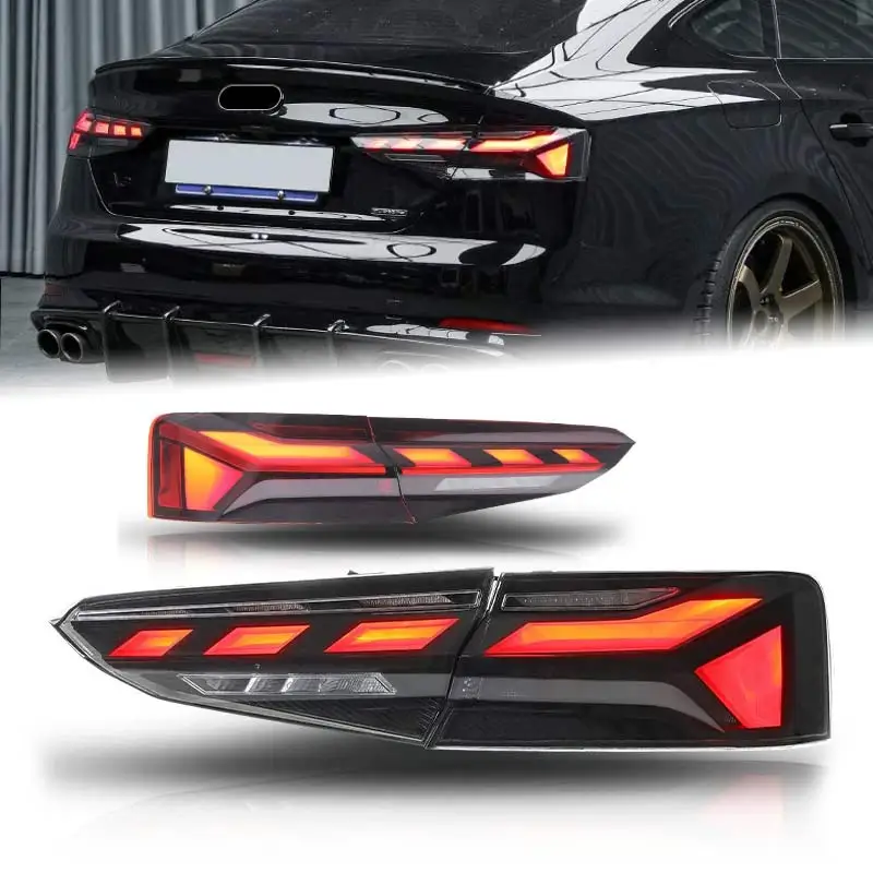 for Audi A5 S5 2017-2020 taillight assembly modification, LED driving lights, running lights, turn signals, brake lights